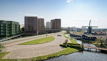 Een artist impression van project Zaanse Helden in Zaandam.