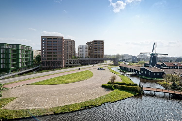 Een artist impression van project Zaanse Helden in Zaandam.