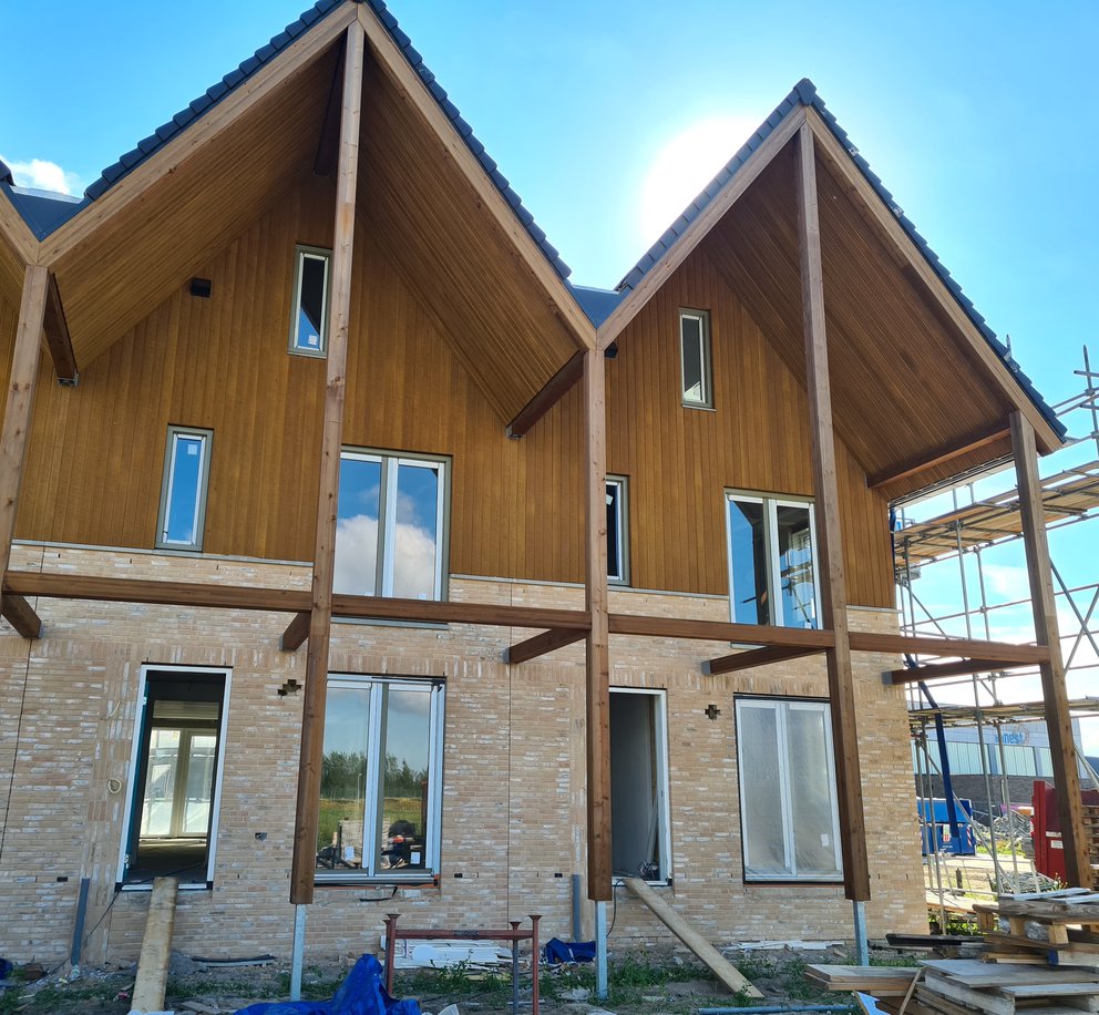 Foto van huizen in aanbouw op project Keijzershof Tuindershof in Pijnacker-Nootdorp