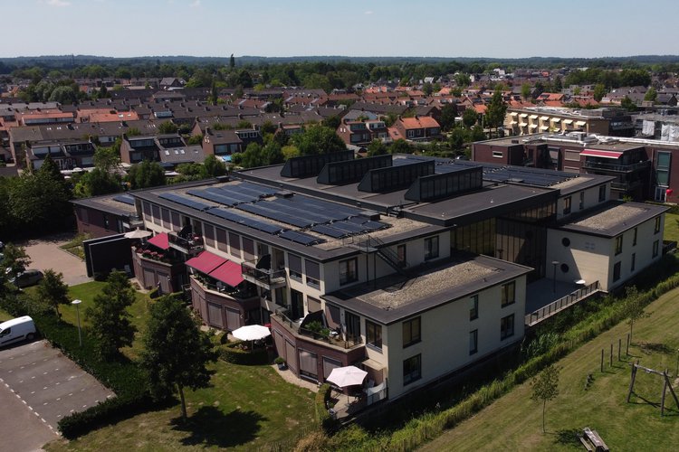 Foto van project De Tuinen met op de achtergrond project Het Groene Woud. Beide in Woudenberg.