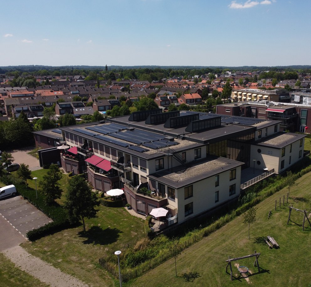 Foto van project De Tuinen met op de achtergrond project Het Groene Woud. Beide in Woudenberg.