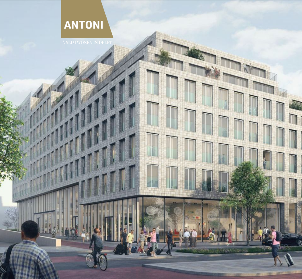 Artist impression van project Antoni in Delft.