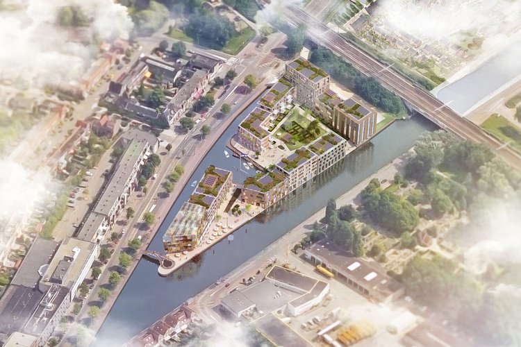 Artist impression van project Punt Sniep in Diemen.