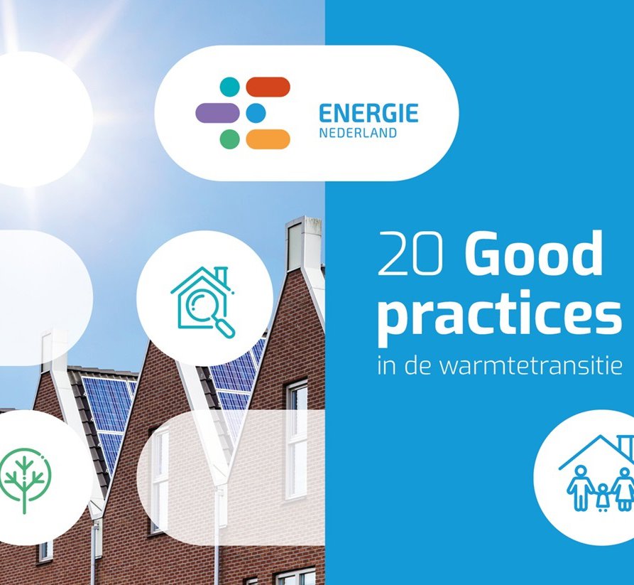 Afbeelding van de brochure van Energie Nederland, 20 Good pratices in de warmtetransitie