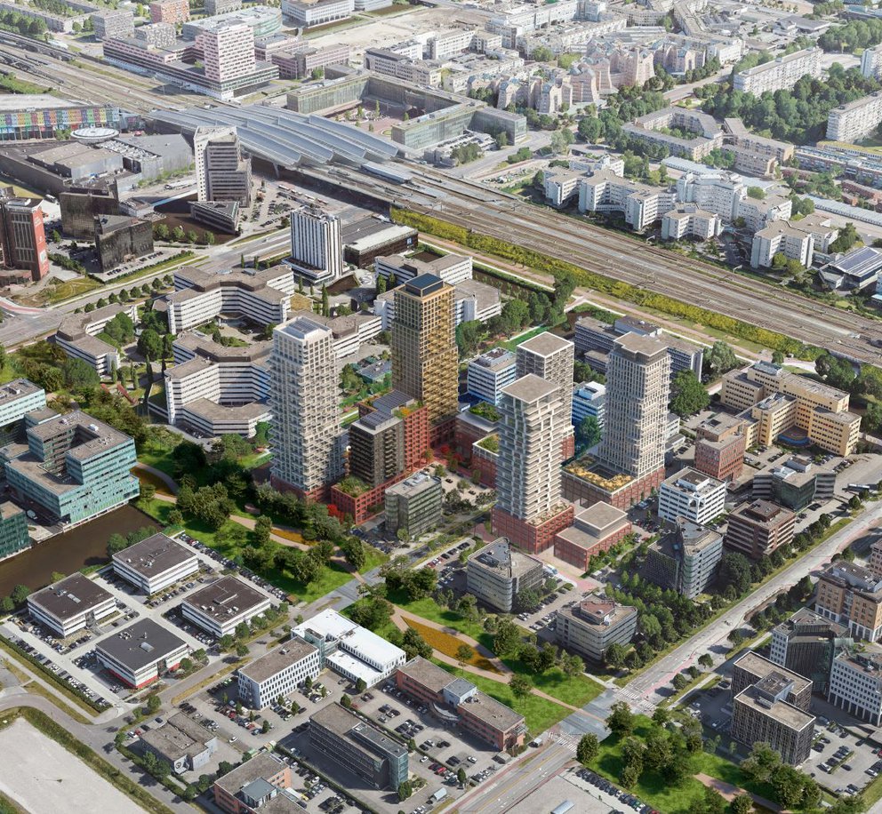 Artist impression van project SPOT in Amsterdam Zuid-Oost.