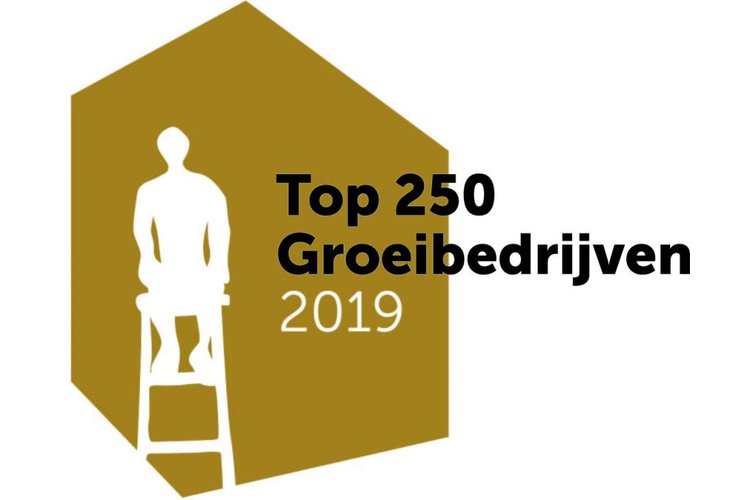 Het logo van de Top 250 Groeibedrijven 2019 waar Eteck onderdeel van uitmaakte.