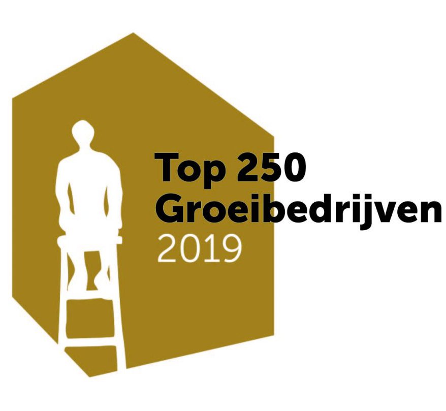Het logo van de Top 250 Groeibedrijven 2019 waar Eteck onderdeel van uitmaakte.