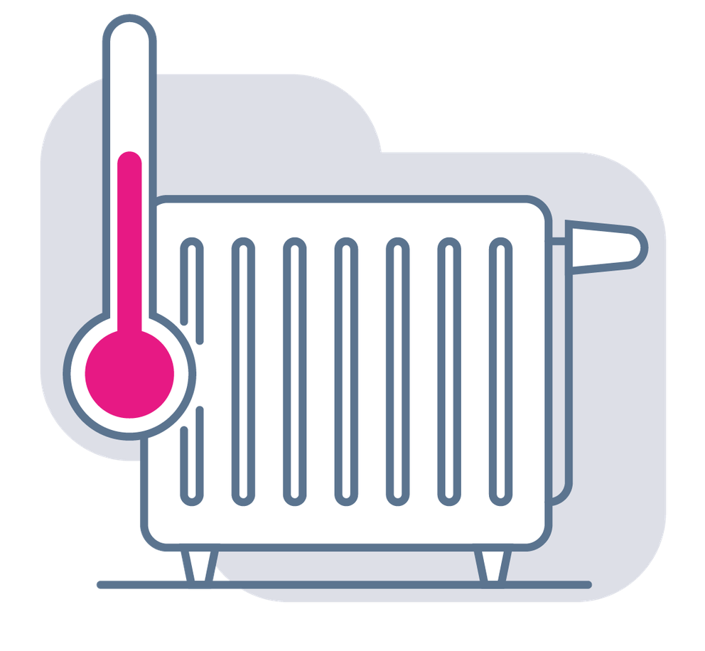 Icoon van een radiator